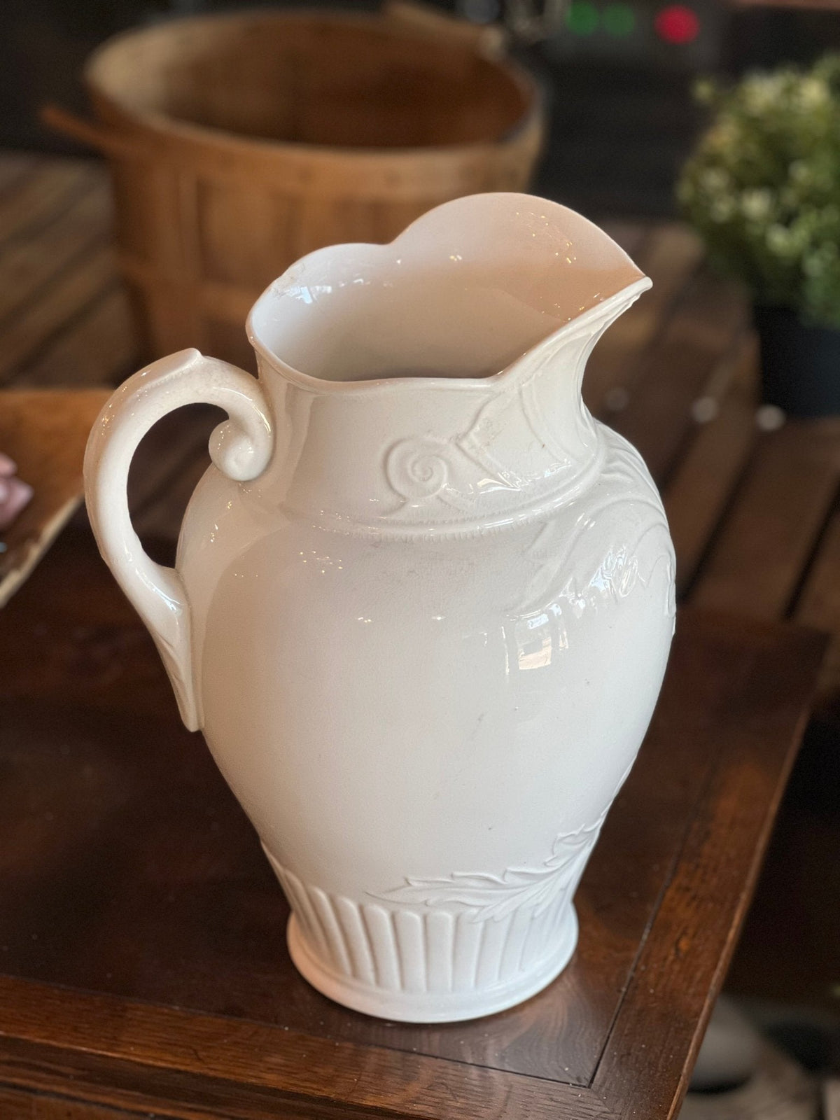 Antique Ironstone Pitcher Chippy: Homer Laughlin - The Mustard Seed Collection, The Seed