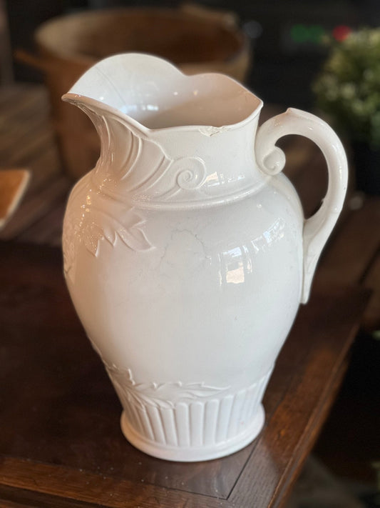 Antique Ironstone Pitcher Chippy: Homer Laughlin - The Mustard Seed Collection, The Seed