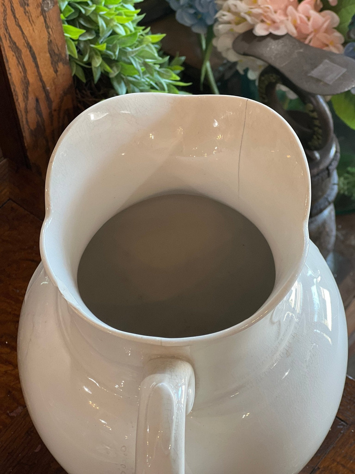 Antique Ironstone Pitcher Chippy: Homer Laughlin - The Mustard Seed Collection, The Seed