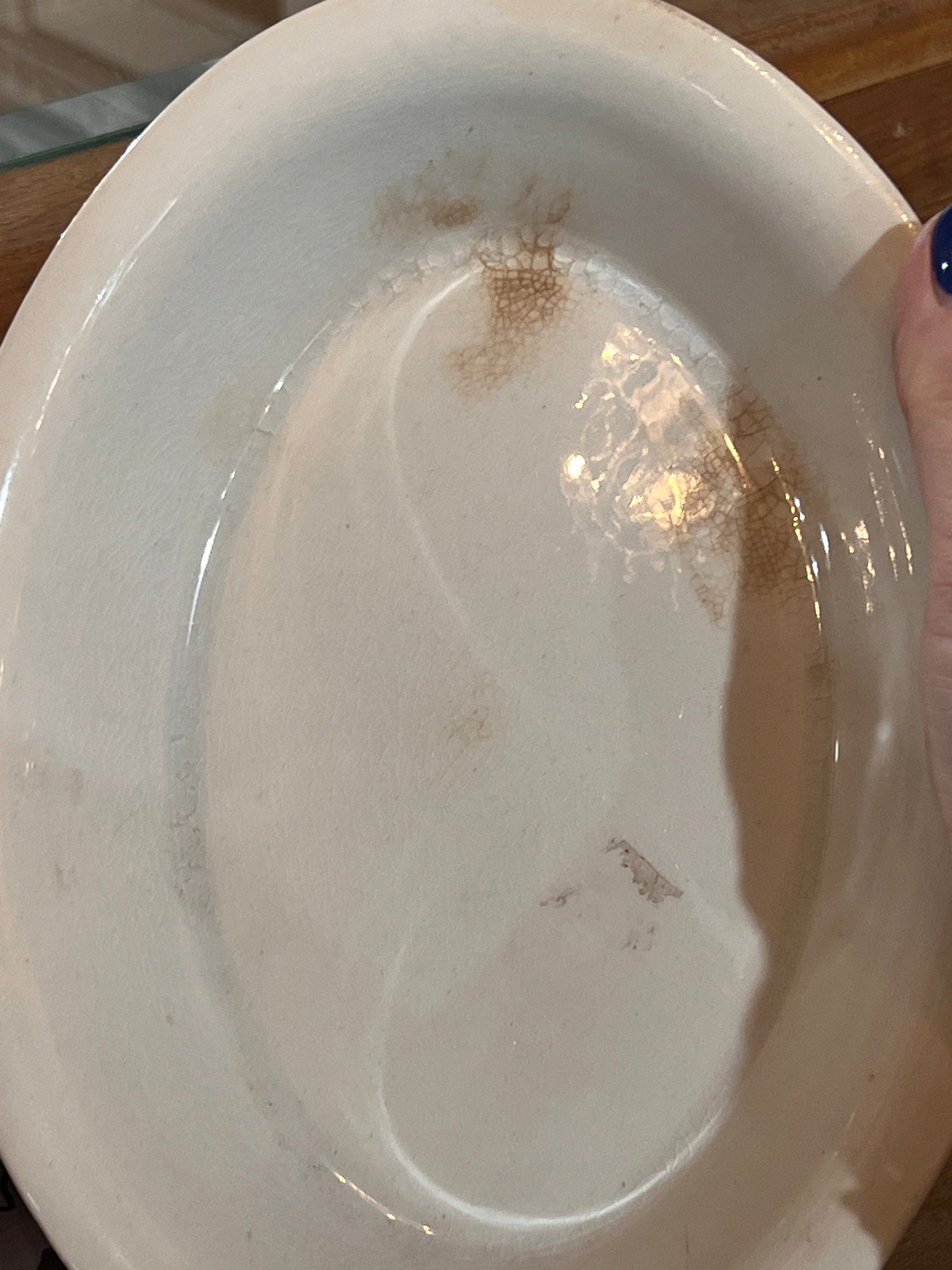 Antique Ironstone Serving Dish Vegetable Deep Unique Depth Mellor & Co