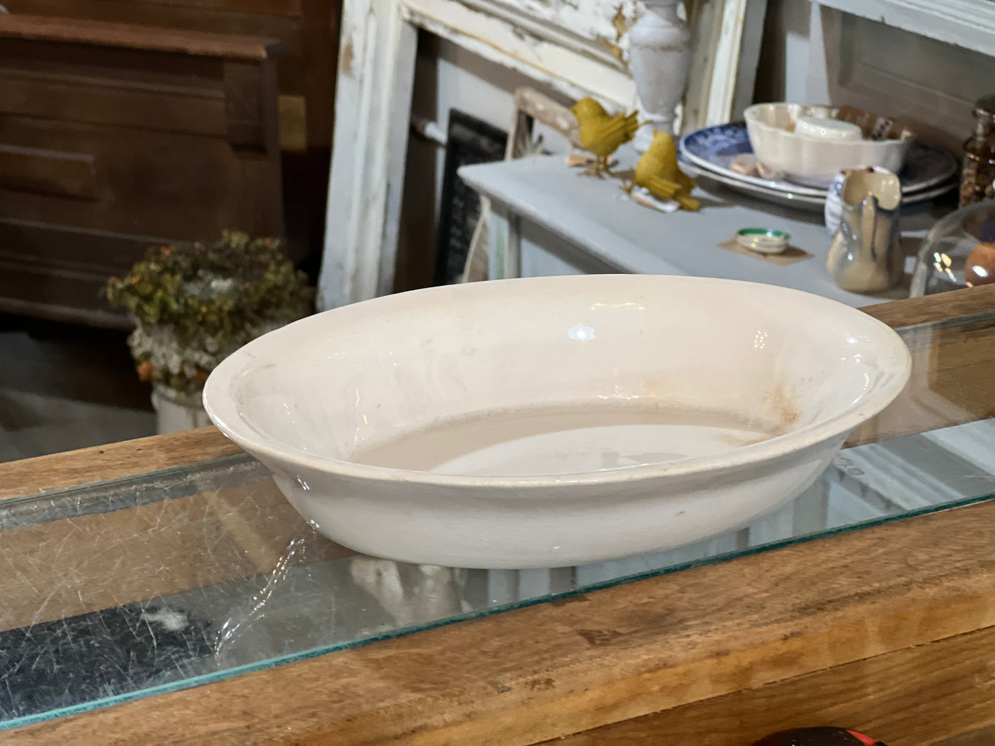 Antique Ironstone Serving Dish Vegetable Deep Unique Depth Mellor & Co