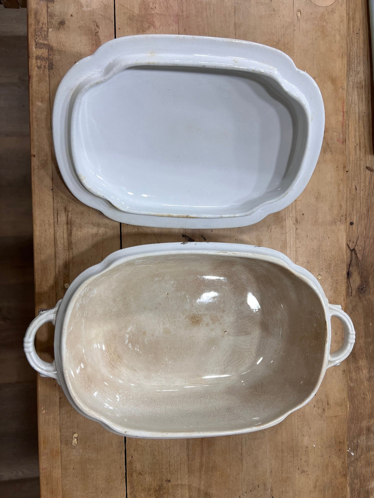 Antique J. & G. Meakin "Essex" Brown Transferware Covered Tureendishes