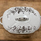 Antique J. & G. Meakin "Essex" Brown Transferware Covered Tureendishes
