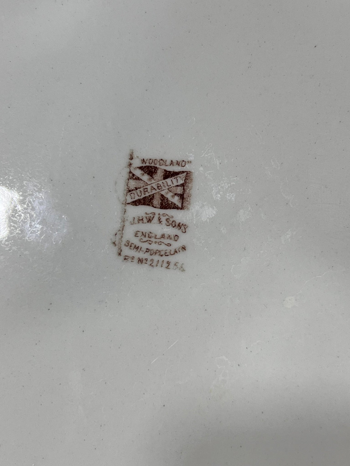 Antique J.H. Weatherby & Sons "Woodland" Brown Transferware Platterplatter