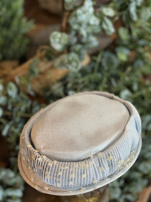 Antique Padded Light Blue Hat - The Mustard Seed Collection, The Seed
