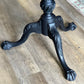 Antique Pie-Crust Tea Table in Athenian Black, Knights Bridge, & IOD Joie des Roses - The Mustard Seed Collection, The Seed