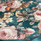 Antique Pie-Crust Tea Table in Athenian Black, Knights Bridge, & IOD Joie des Roses - The Mustard Seed Collection, The Seed