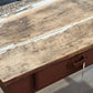 Antique Primitive Desk with Drawer - 30" Rustic Scraped Wood Writing Table - The Mustard Seed Collection, The Seed