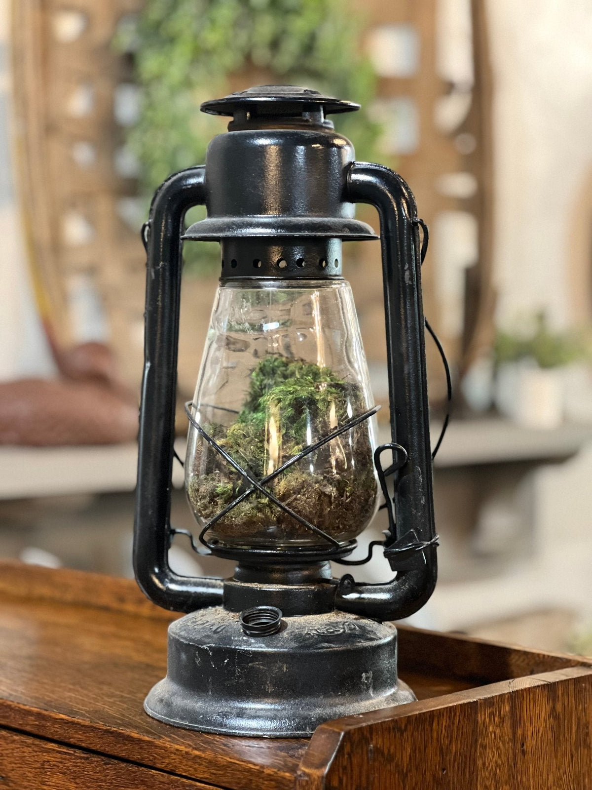 Antique Rayo Black Metal Lantern - The Mustard Seed Collection, The Seed