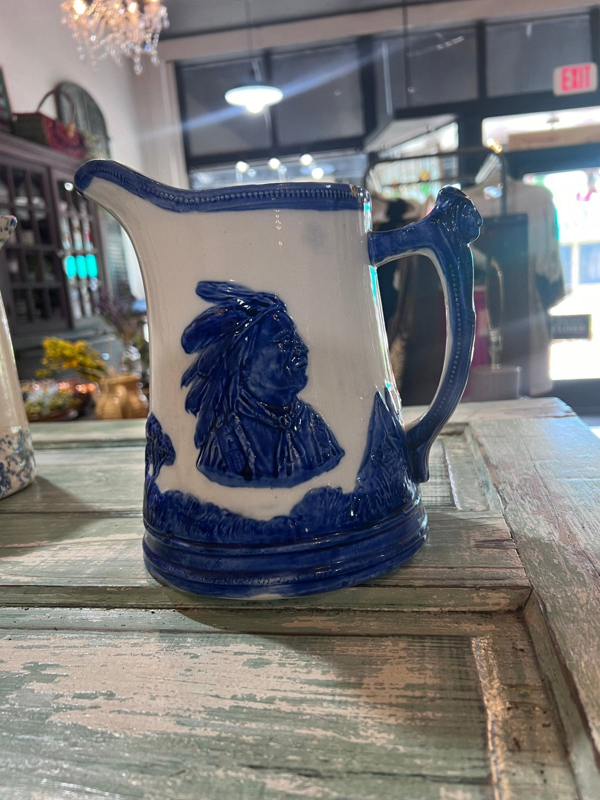 Antique Sleepy Eye Water Pitcher - The Mustard Seed Collection, The Seed