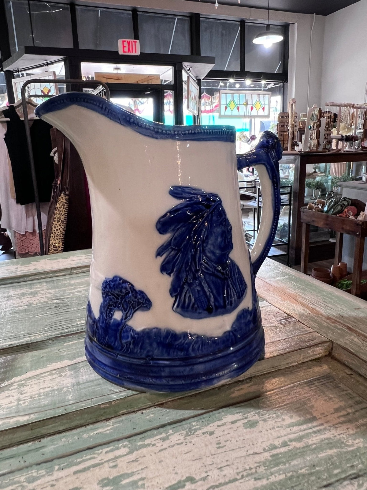 Antique Sleepy Eye Water Pitcher - The Mustard Seed Collection, The Seed