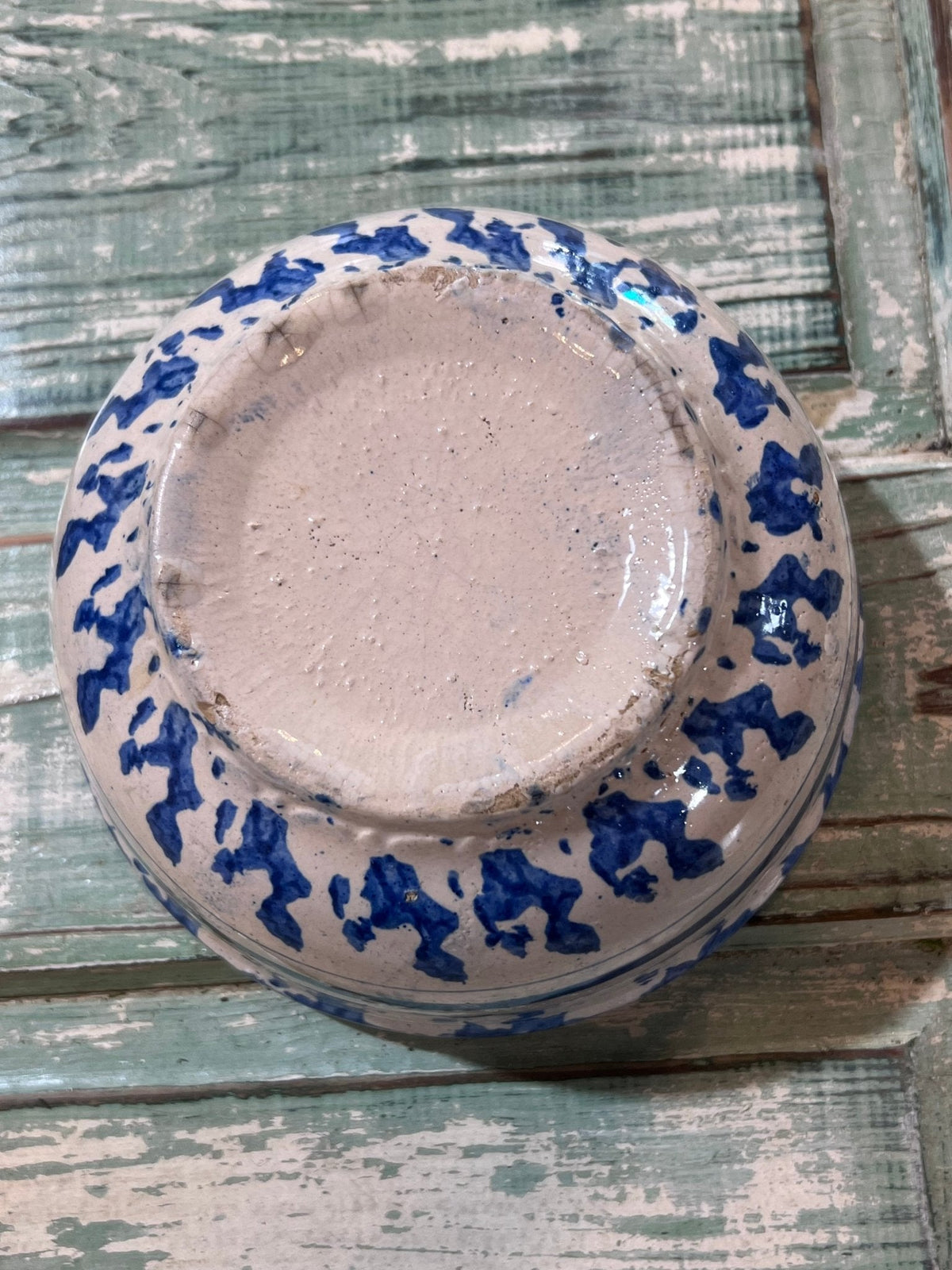 Antique Sponge ware Batter Bowl - The Mustard Seed Collection, The Seed