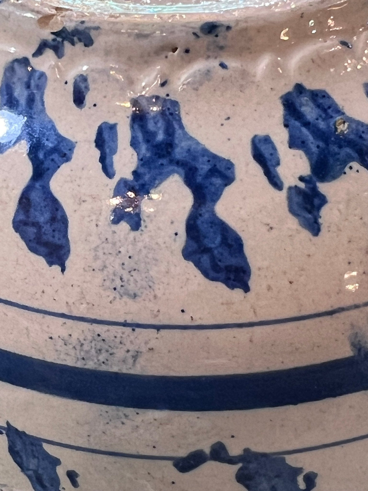 Antique Sponge ware Batter Bowl - The Mustard Seed Collection, The Seed