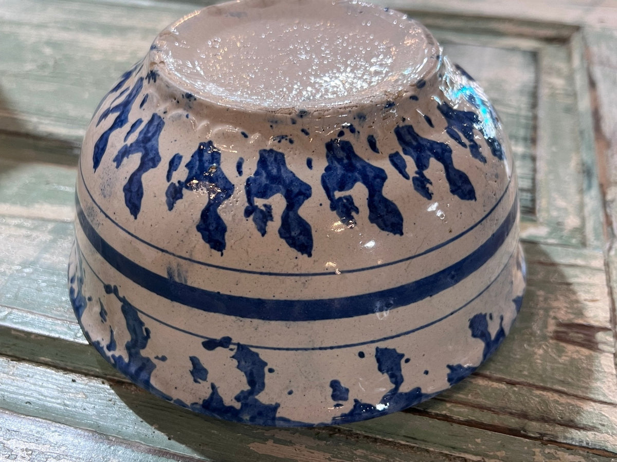 Antique Sponge ware Batter Bowl - The Mustard Seed Collection, The Seed
