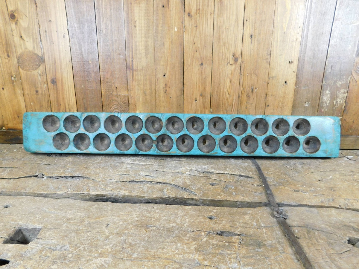 Antique Sugar Mold-Turquoise-26 holes - The Mustard Seed Collection, The Seed