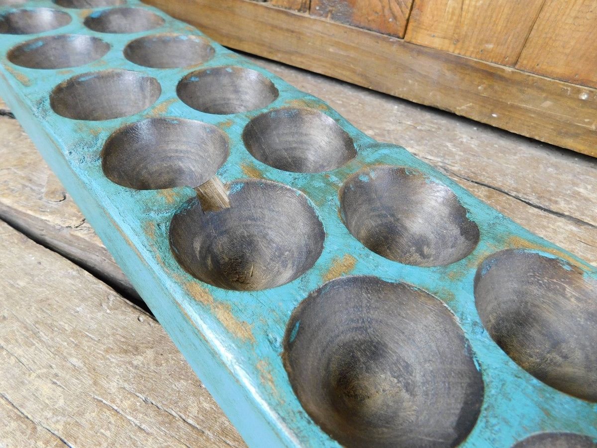 Antique Sugar Mold-Turquoise-26 holes - The Mustard Seed Collection, The Seed