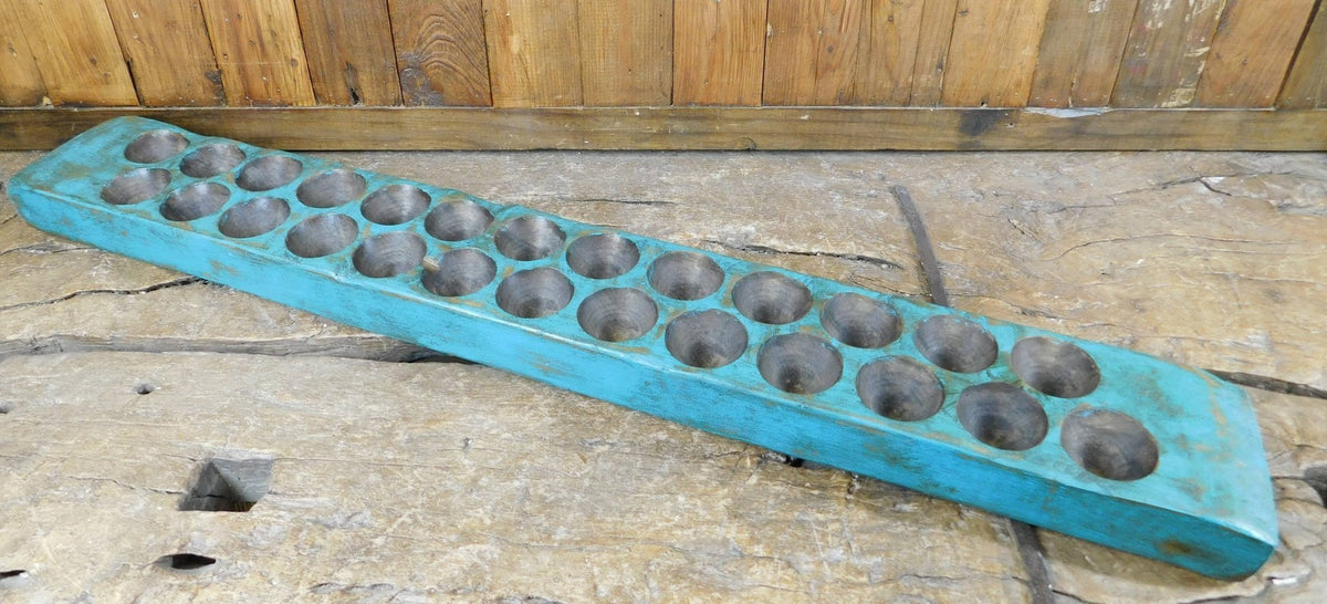 Antique Sugar Mold-Turquoise-26 holes - The Mustard Seed Collection, The Seed