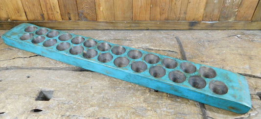 Antique Sugar Mold-Turquoise-26 holes - The Mustard Seed Collection, The Seed