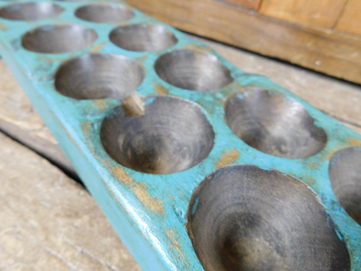 Antique Sugar Mold-Turquoise-26 holes - The Mustard Seed Collection, The Seed