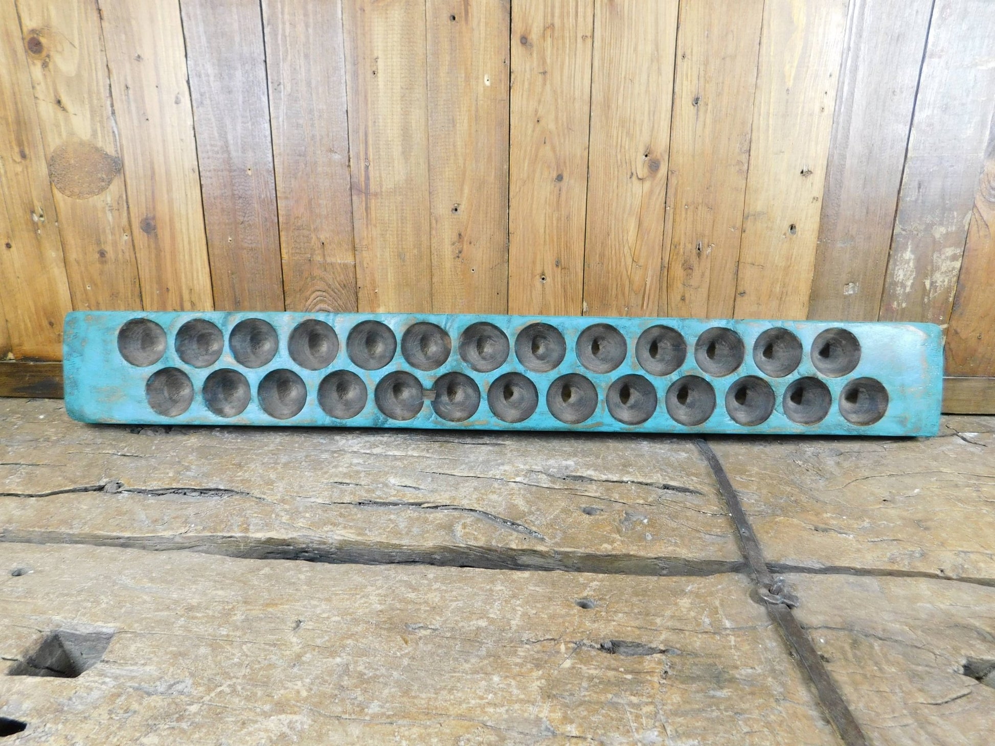 Great Buy-Antique Sugar Mold-#26-ER-Turquoise-26 holes-$20 My Amigos Imports