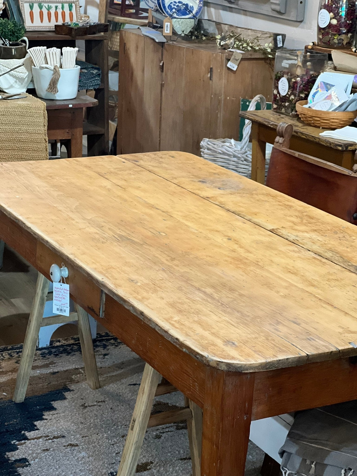 Antique Swedish Farm Table - The Mustard Seed Collection, The Seed