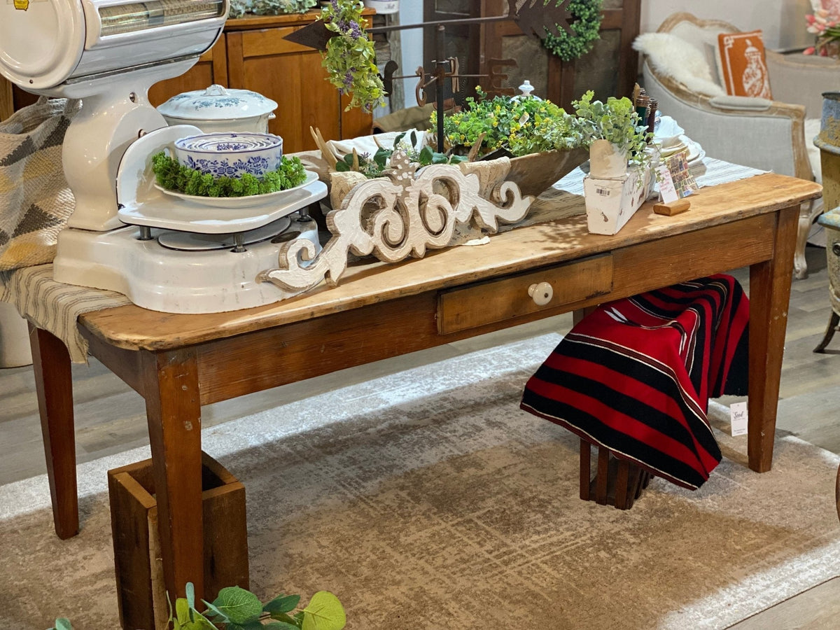 Antique Swedish Farm Table - The Mustard Seed Collection, The Seed