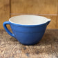Antique Uhl Pottery Co. Egyptian Blue Batter Bowl with Spout &amp; Handle - No. 38 - The Mustard Seed Collection, The Seed