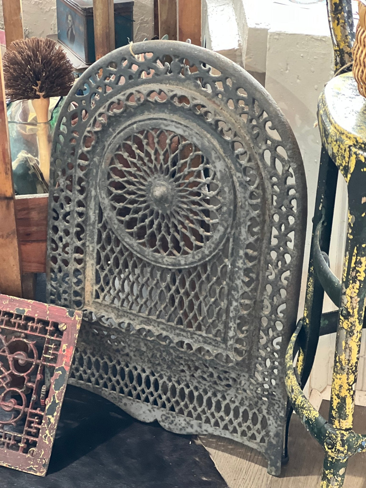 Antique Victoria Cast Iron Fireplace Summer Cover - The Mustard Seed Collection, The Seed
