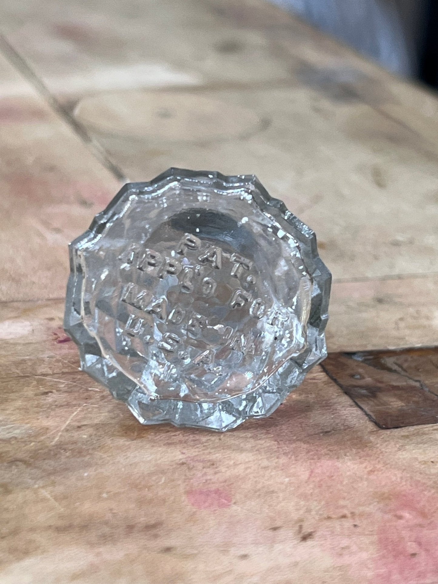 Antique Victorian Cut Glass & Sterling Silver Shaker – 2.5" 