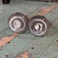 Antique Victorian Sterling Silver Deposit Glass Salt & Pepper Shakers Set – Art Nouveau Scrollwork 