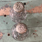 Antique Victorian Sterling Silver Deposit Glass Salt & Pepper Shakers Set – Art Nouveau Scrollwork 