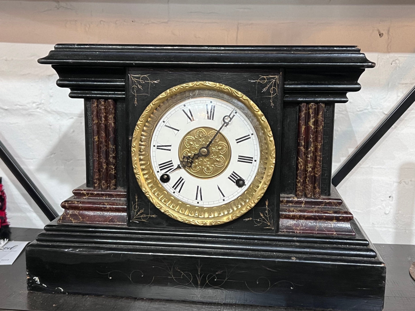 Antique Victorian-Style Mantel Clock - The Mustard Seed Collection, The Seed