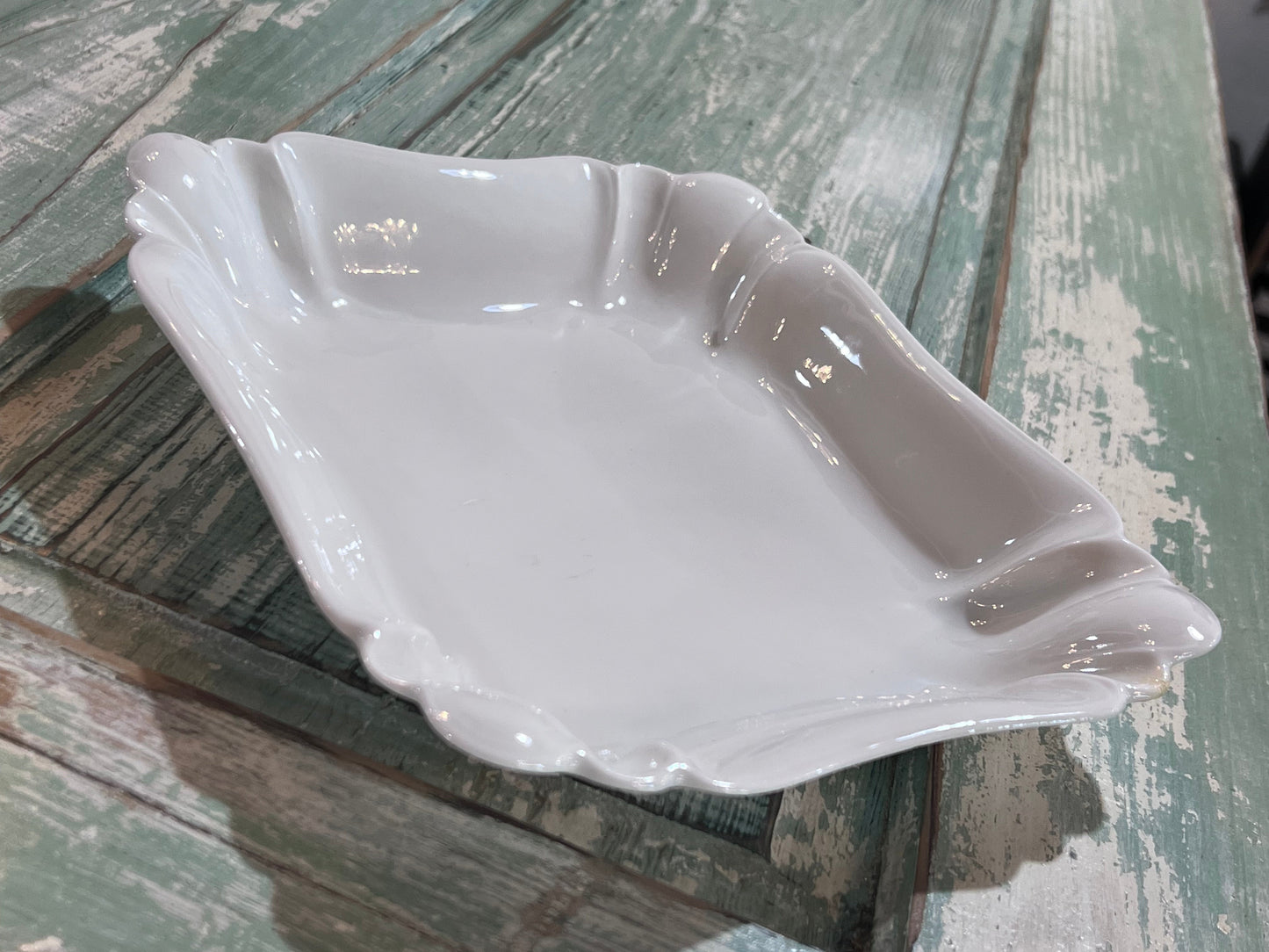 Antique White Ironstone Vegetable Platter