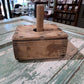 Antique Wood 4 Square Commercial Butter Press - The Mustard Seed Collection, The Seed