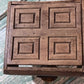 Antique Wood Brass 4 Square Commercial Butter Press