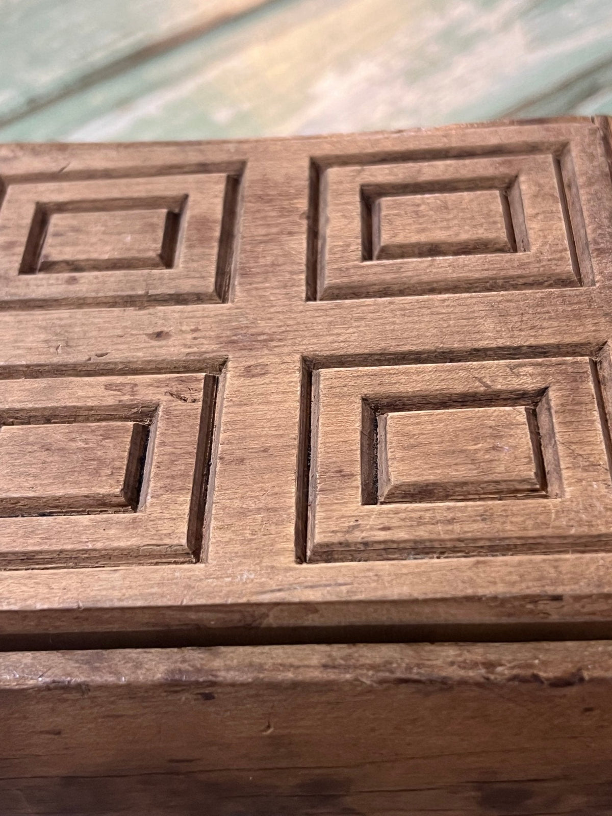 Antique Wood Brass 4 Square Commercial Butter Press - The Mustard Seed Collection, The Seed