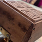 Antique Wood Brass 4 Square Commercial Butter Press - The Mustard Seed Collection, The Seed
