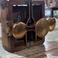 Antique Wood Brass 4 Square Commercial Butter Press - The Mustard Seed Collection, The Seed