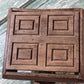 Antique Wood Brass 4 Square Commercial Butter Press - The Mustard Seed Collection, The Seed