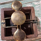 Antique Wood Brass 4 Square Commercial Butter Press - The Mustard Seed Collection, The Seed