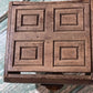 Antique Wood Brass 4 Square Commercial Butter Press - The Mustard Seed Collection, The Seed