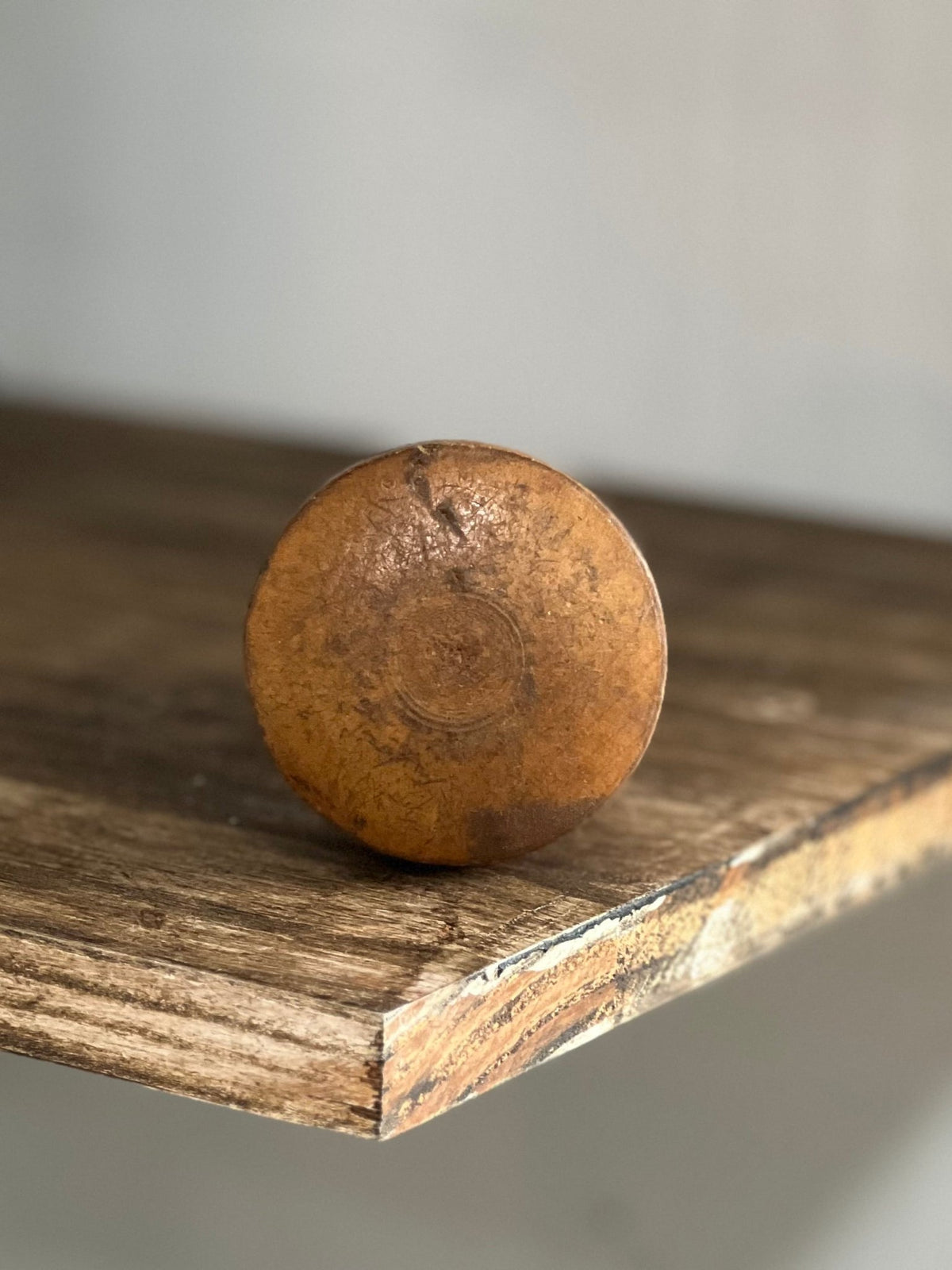 Antique Wooden Darning Mushroom – Vintage Sock & Stocking Mending Tool (4.5" x 2.5")tool