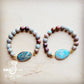 Aqua Terra Beaded Bracelet with Center Accent 809n: Blue