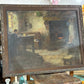 Art, Worker at Desk with Fireplace