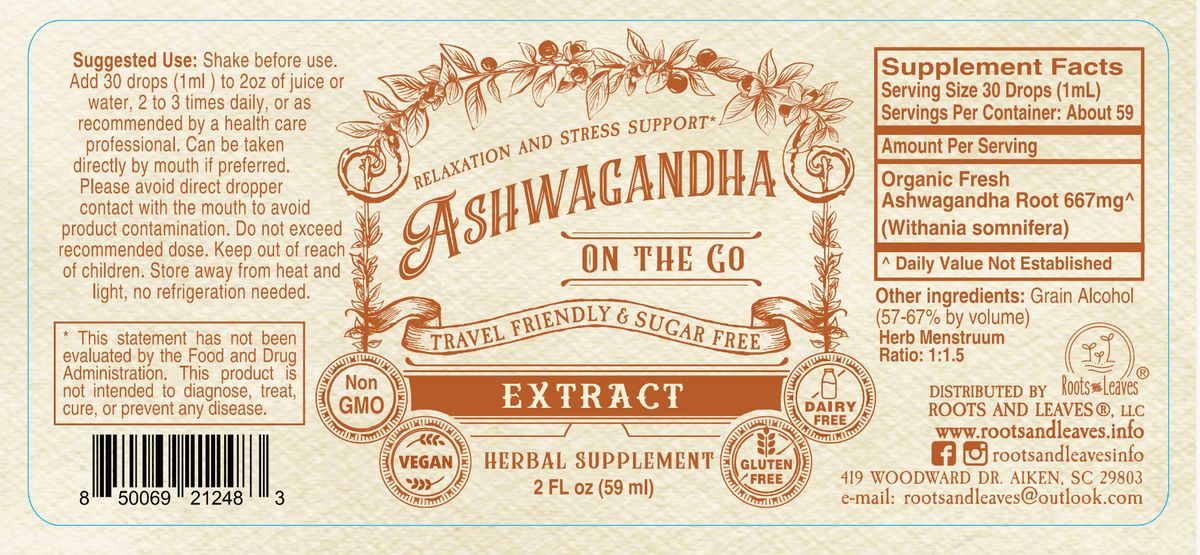 Ashwagandha Extract 2 oz - The Mustard Seed Collection, The Seed