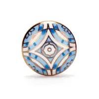 Aster Blue Ceramic Knob - The Mustard Seed Collection, The Seed