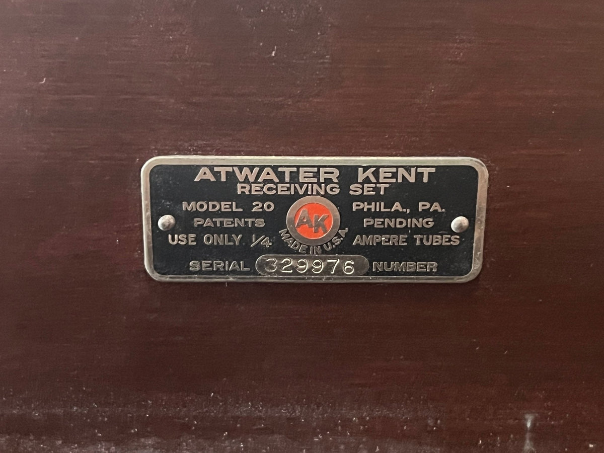 Atwater Kent Model 20 Radio Tuner - The Mustard Seed Collection, The Seed