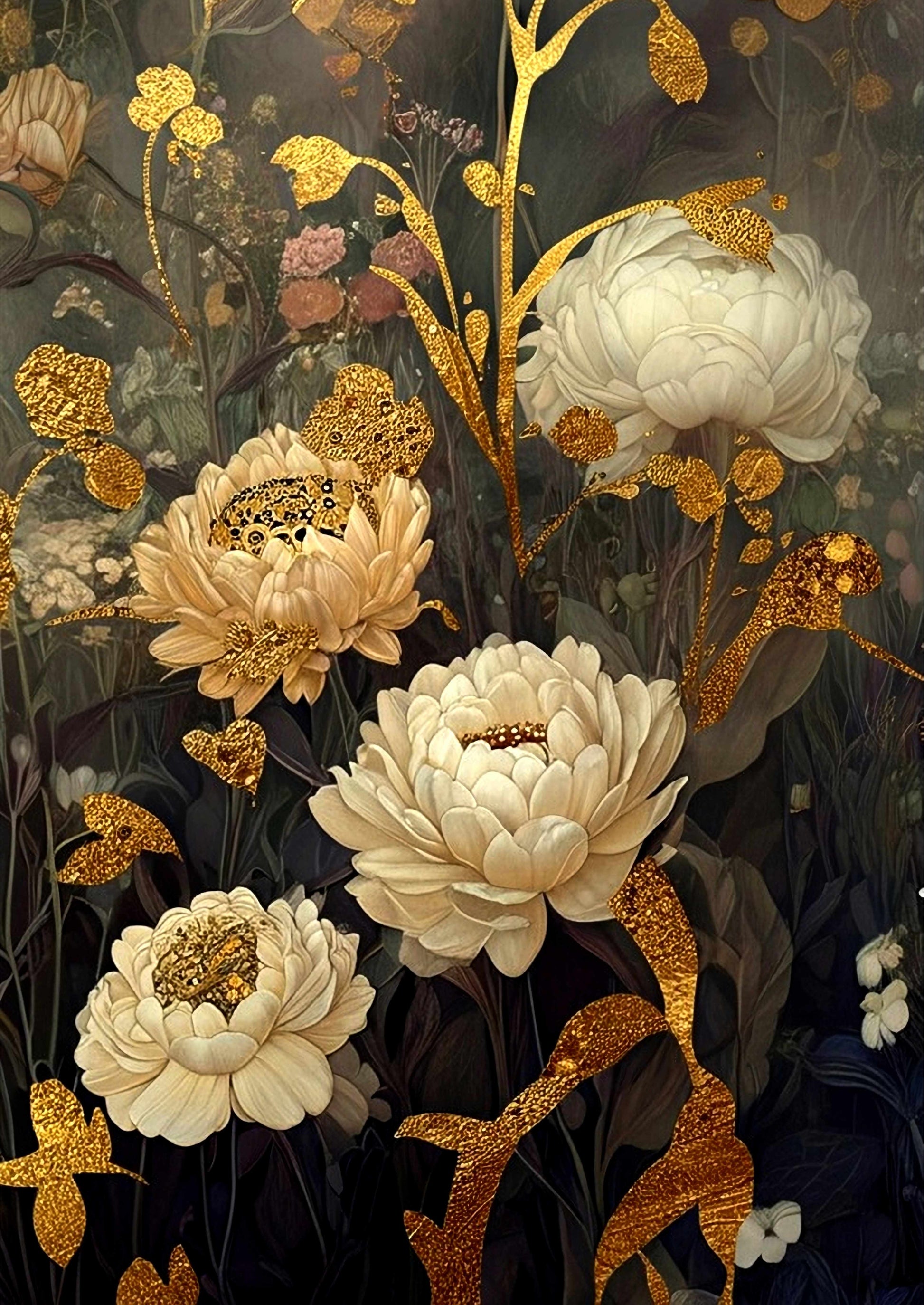 A1 Autum Blossom Mint Decoupage Paper