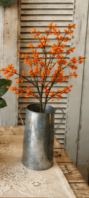 Autumn Orange Berry Branch Spray - The Mustard Seed Collection, The Seed