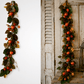 Autumn Pumpkin, Berry & Magnolia Leaf Hanging Garlandfloral spray